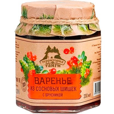 Варенье из сосновой шишки с брусникой