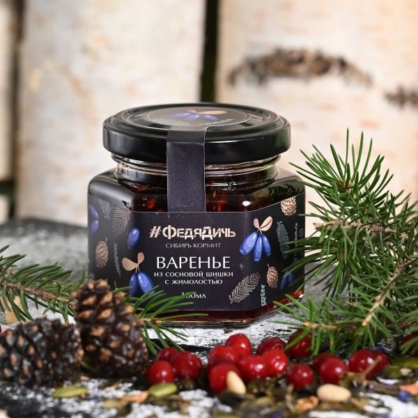 Варенье из сосновой шишки с жимолостью, ФедяДичь, 100мл