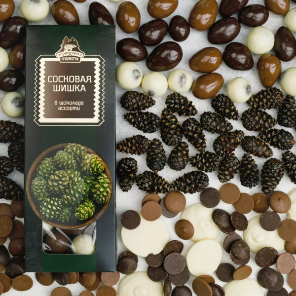 Фото Драже Сосновая шишка в шоколаде ассорти от магазина FedyaDich.ru