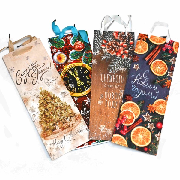 Пакет праздничный узкий