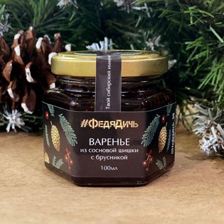 Варенье из сосновых шишек с брусникой «ФедяДичь»