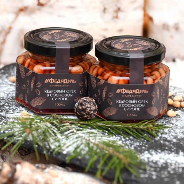 Кедровый орех в сосновом сиропе «ФедяДичь» 100мл