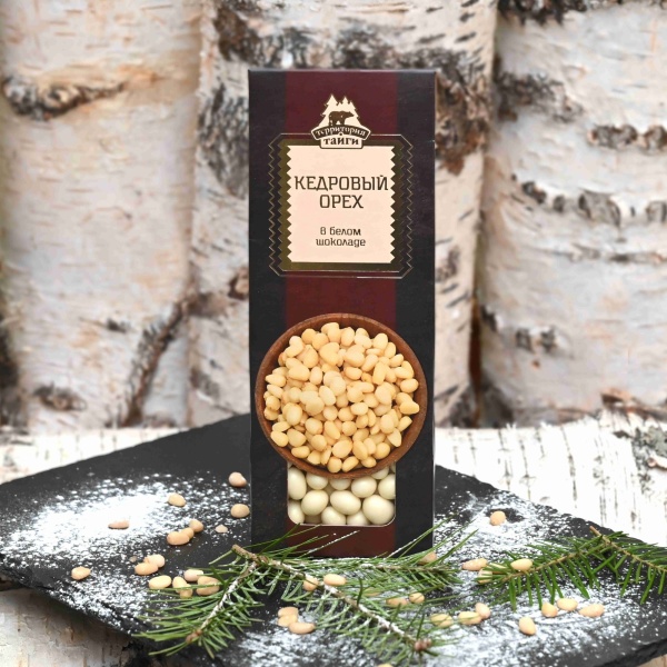 Драже Кедровый орех в белом шоколаде