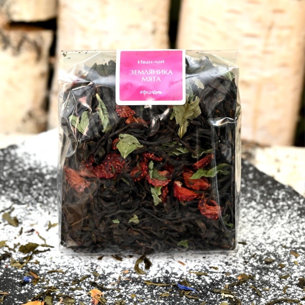 Иван-Чай Земляника, мята, ФедяДичь, 50г