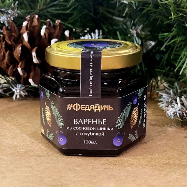 Варенье из сосновых шишек с голубикой «ФедяДичь»