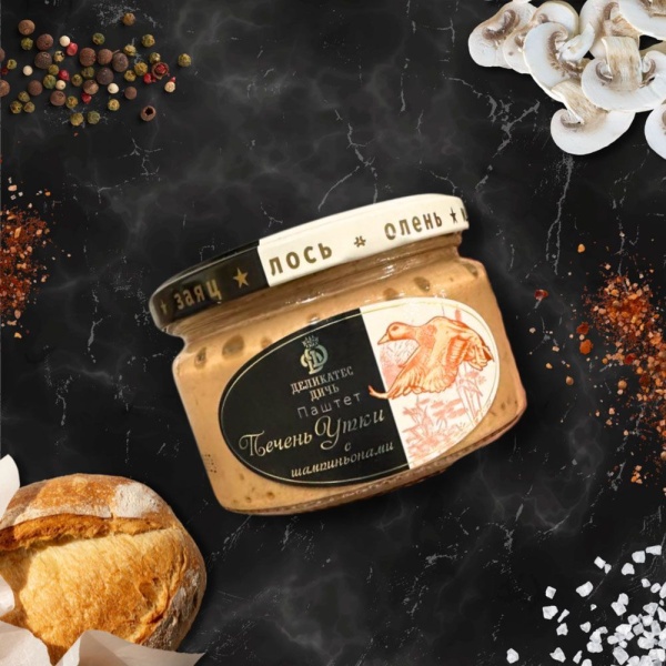 Паштет из утиной печени с шампиньонами